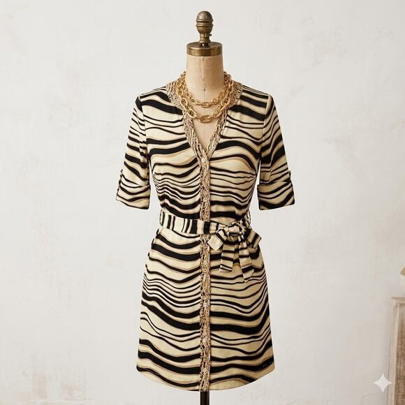 J. McLaughlin Dresses & Skirts - J. McLaughlin Safari Print Catalina Cloth Shirt Dress S resort quiet luxury mod